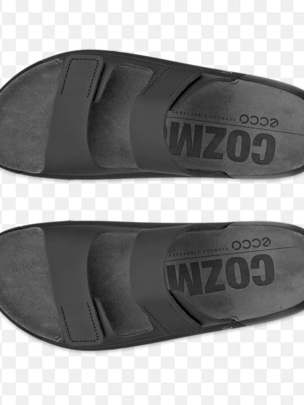 Ecco Black Women's Dual-Strap Slide Sandals